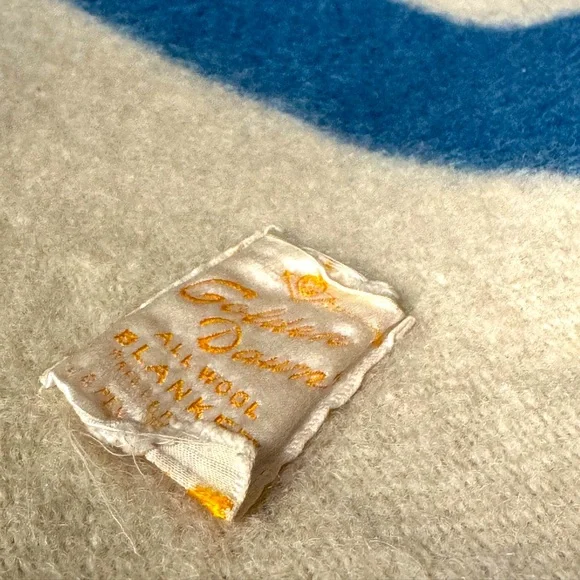 Vintage Golden Dawn JC Penny Wool Blanket